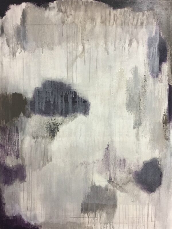 abstract acrylic drip purple grey taupes