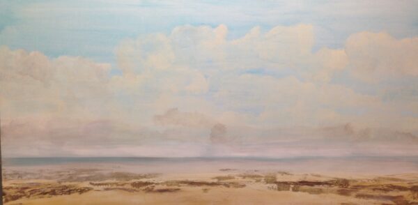 abstract acrylic seascape beach