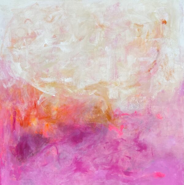 abstract acrylic pinks, fluorescent orange