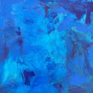 blue abstract acrylic monochromatic