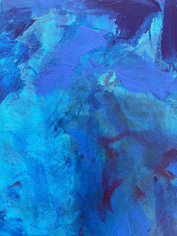 monochromatic blue abstract acrylic
