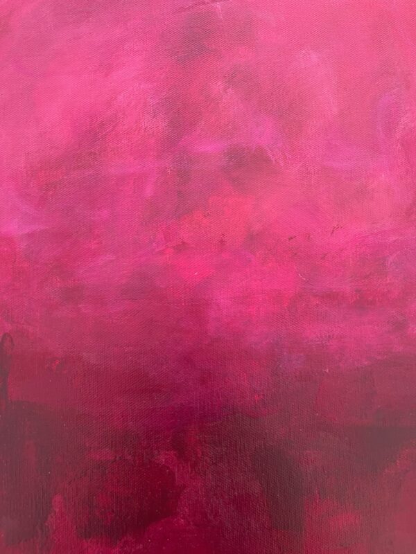 abstract acrylic pink crimson landscape