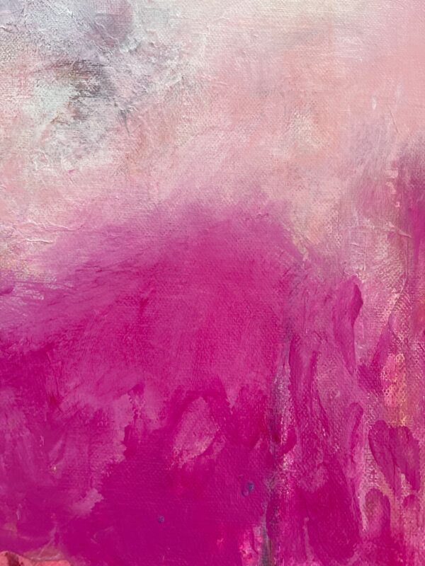 abstract acrylic pink painting