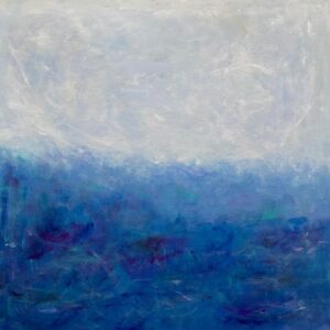 abstract acrylic painting seascape blue water